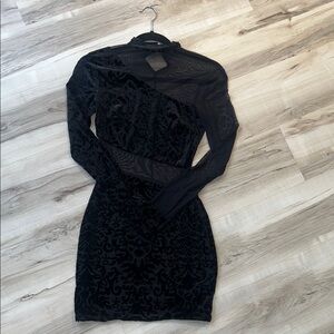 Windsor Black Long Sleeve Lace Dress